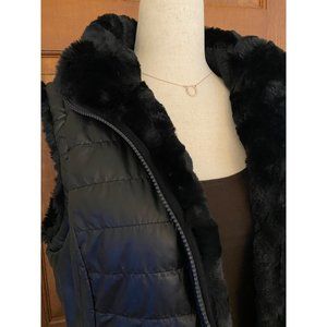 Nicole Miller‎ Cozy Sherpa Lined Puffer Vest Women Large Ultra-Soft Warm Branded